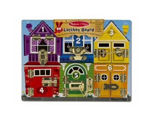 Розвиваюча іграшка Melissa&Doug Деревянная доска с задвижками (MD13785)