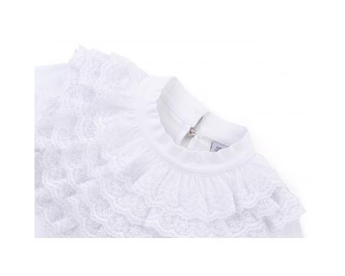 Кофта дитяча Breeze з мереживним коміром (9269-140G-white)