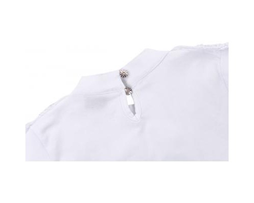 Кофта дитяча Breeze з мереживним коміром (9269-140G-white)