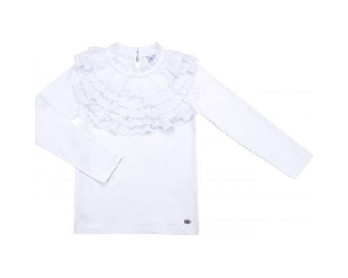 Кофта дитяча Breeze з мереживним коміром (9269-140G-white)
