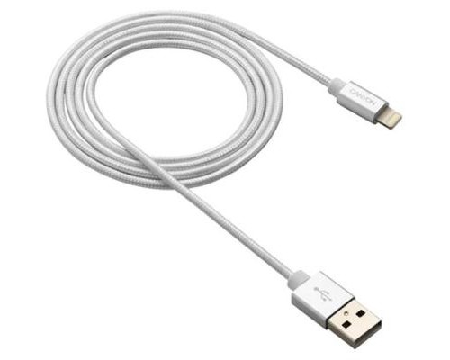 Дата кабель USB 2.0 AM to Lightning 1.0m MFI Pearl White Canyon (CNS-MFIC3PW)