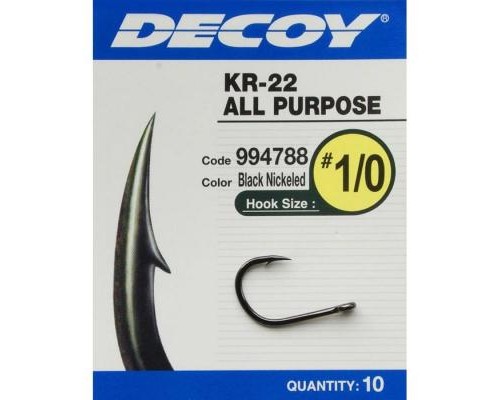 Гачок Decoy KR-22 Black Nickeled 05 (12 шт/уп) (1562.02.99)