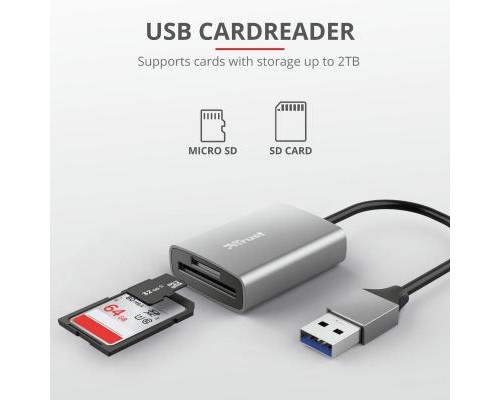 Зчитувач флеш-карт Trust DALYX FAST USB 3.2 ALUMINIUM (24135_TRUST)