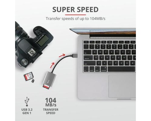 Зчитувач флеш-карт Trust DALYX FAST USB 3.2 ALUMINIUM (24135_TRUST)