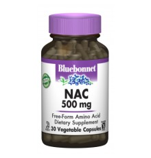 Амінокислота Bluebonnet Nutrition NAC (N-Ацетил-L-Цистеин) 500мг, 30 гелевих капсул (BLB0062)
