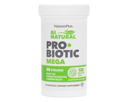 Пробіотики Natures Plus Пробіотики Мега, Probiotic Mega, Nature's Plus, 120 млрд КУО (NAP-43902)