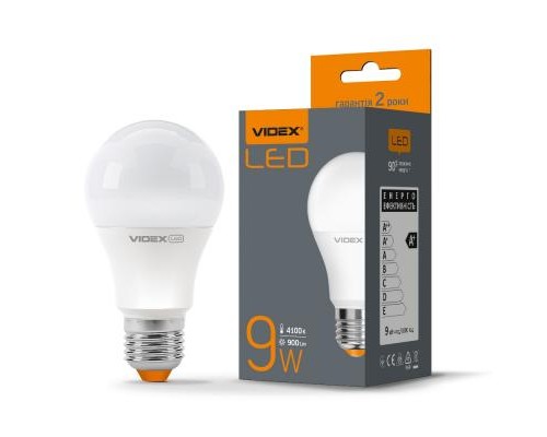 Лампочка Videx LED A60e 9W E27 4100K 220V (VL-A60e-09274)