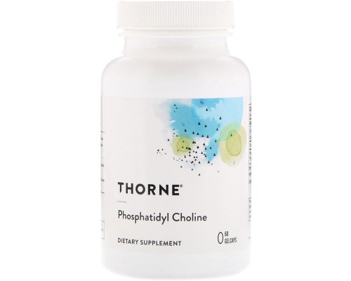 Трави Thorne Research Фосфатидилхолін, Phosphatidyl Choline, 60 гелевих капсул (THR-60501)