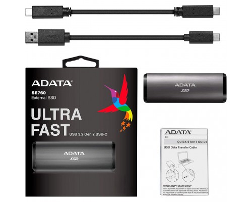 Накопичувач SSD USB 3.2 256GB ADATA (ASE760-256GU32G2-CBK)