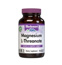 Амінокислота Bluebonnet Nutrition L-Треонат Магнію, Magnesium L-Threonate, 90 вегетаріанських (BLB0750)