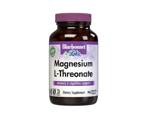 Амінокислота Bluebonnet Nutrition L-Треонат Магнію, Magnesium L-Threonate, 90 вегетаріанських (BLB0750)