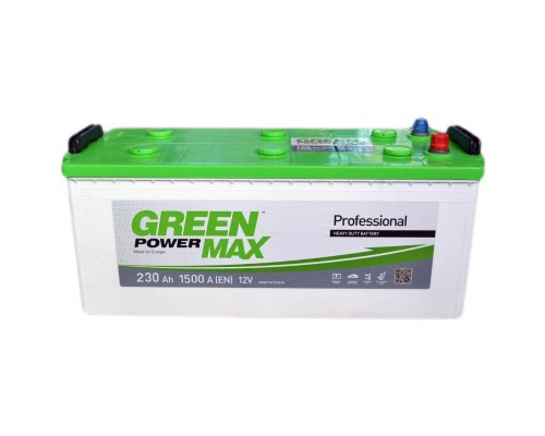 Акумулятор автомобільний GREEN POWER MAX 230А збоку (+/-) (000022376)