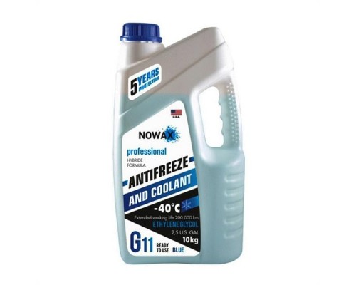 Антифриз NOWAX BLUE G11 10кг (NX10002)