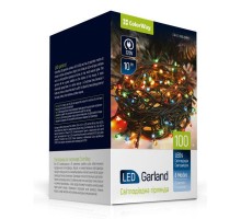 Гірлянда ColorWay LED 100 Color 10м 8 функцій 220V (CW-G-100L10VMC)