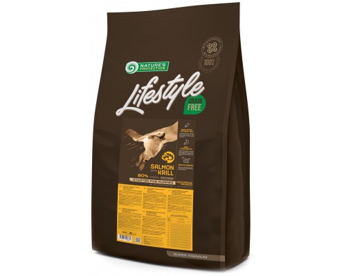 Сухий корм для собак Nature's Protection Lifestyle Grain Free Salmon with krill Starter For Puppies 1 (NPLS45683)