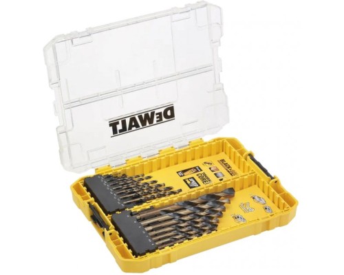 Набір свердл DeWALT по металу Black&Gold HSS-G, 21 шт, кейс ToughCase (DT70755)