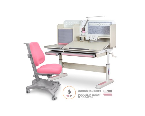 Парта з кріслом Mealux Winnipeg Multicolor Pink (BD 630 MG +PN+ Y-418 KP)