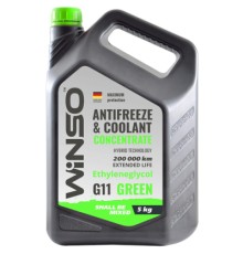Антифриз WINSO COOLANT CONCENTRATE WINSO GREEN G11 концентрат 5kg (881010)