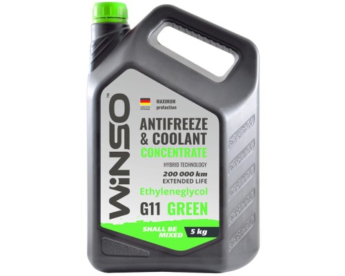 Антифриз WINSO COOLANT CONCENTRATE WINSO GREEN G11 концентрат 5kg (881010) 