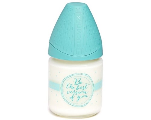 Пляшечка для годування Suavinex Скляна Сенс життя 120 мл бірюзова (303468)