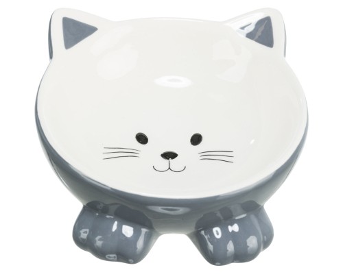 Посуд для котів Trixie Миска керамічна у вигляді котика150 мл/14 см (кольори в асортименті) (4011905248073)