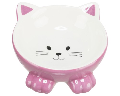 Посуд для котів Trixie Миска керамічна у вигляді котика150 мл/14 см (кольори в асортименті) (4011905248073)