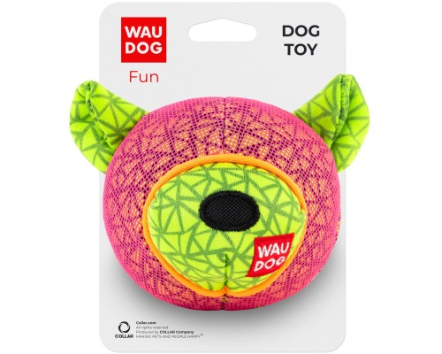 Іграшка для собак WAUDOG Fun Ведмедик 12х11 см рожева (62057)