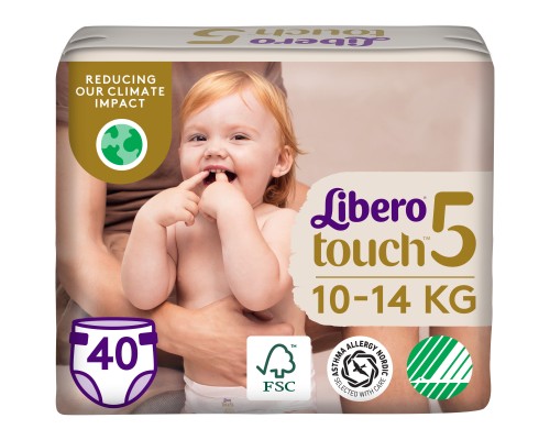 Підгузки Libero Touch Розмір 5 (10-14 кг) 40 шт (7322541750231)