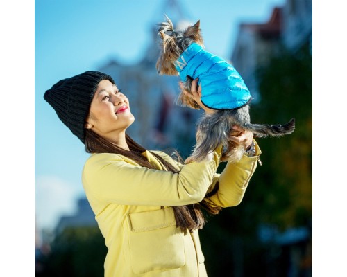 Курточка для тварин Airy Vest Lumi двостороння L 55 м'ятно-блакитна (2320)
