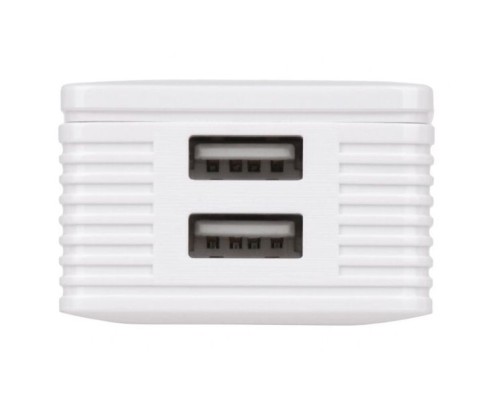 Зарядний пристрій 2E Wall Charger Dual USB-A 2.4A + cable USB-C White (2E-WC1USB2.1A-CC)