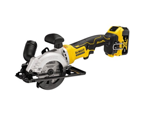 Дискова пила DeWALT 18В XR Li-Ion, безщіткова, диск 115х9.5 мм, 2.5 кг, 2x5Ah, кейс TSTAK (DCS571P2)