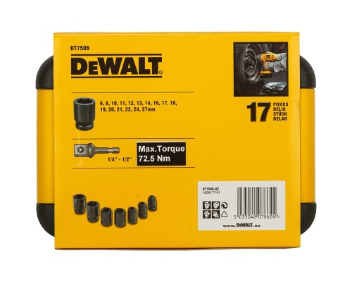 Набір головок DeWALT ударних торцевих 1/2