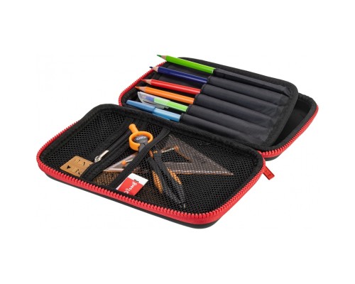 Пенал Cool For School 1 відділення з органайзером чорний (QT-5667-Black)