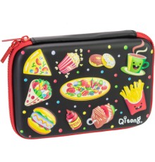 Пенал Cool For School 1 відділення з органайзером чорний (QT-5667-Black)