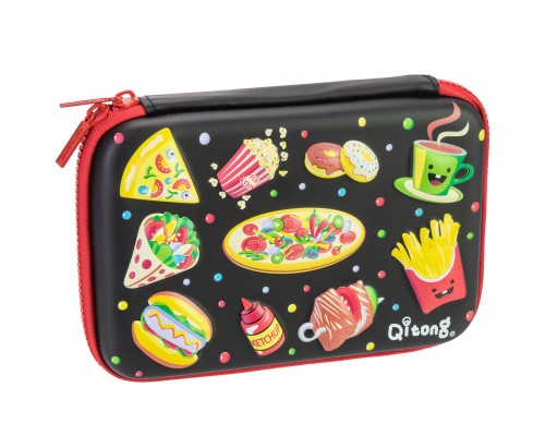 Пенал Cool For School 1 відділення з органайзером чорний (QT-5667-Black)