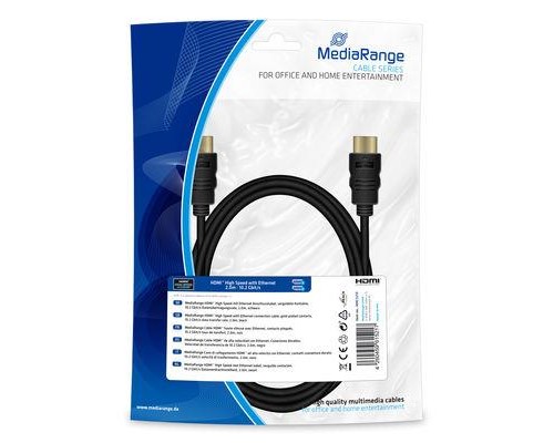 Кабель мультимедійний HDMI to HDMI 3.0m MRCS198 Mediarange (MRCS210) Кабель мультимедійний HDMI to HDMI 3.0m MRCS198 Mediarange (MRCS210)