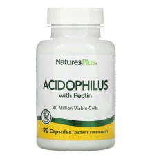 Пробіотики Natures Plus Ацидофільні бактерії з пектином, Acidophilus with Pectin, 90 капс (NAP-04480)