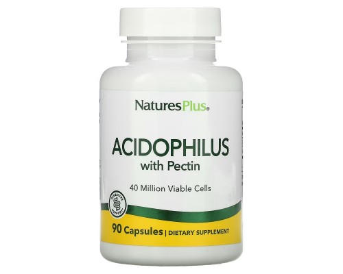 Пробіотики Natures Plus Ацидофільні бактерії з пектином, Acidophilus with Pectin, 90 капс (NAP-04480)