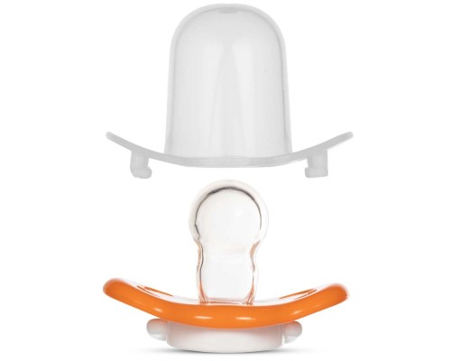 Пустушка Baboo Sea Life силіконова, 6+ міс (помаранчева) (5-028)