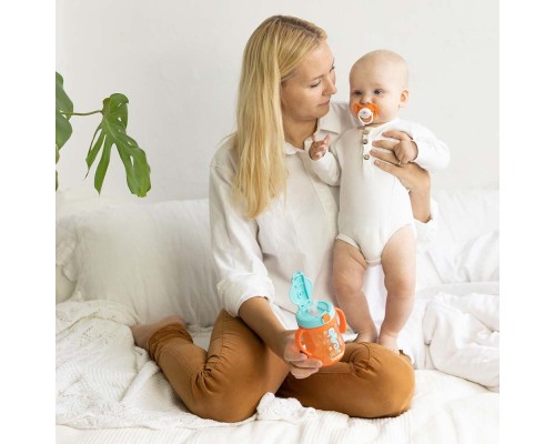 Пустушка Baboo Sea Life силіконова, 6+ міс (помаранчева) (5-028)