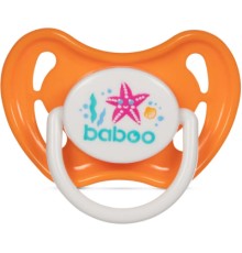 Пустушка Baboo Sea Life силіконова, 6+ міс (помаранчева) (5-028)