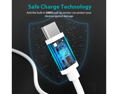 Дата кабель USB-C to USB-C 1.0m USB 2.0 Choetech (CC0002-WH)