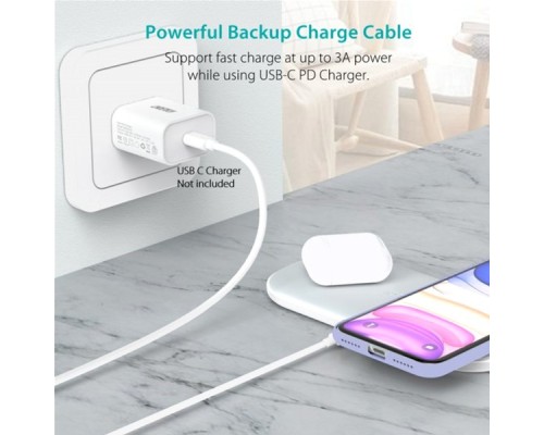 Дата кабель USB-C to USB-C 1.0m USB 2.0 Choetech (CC0002-WH)