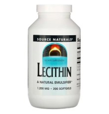 Амінокислота Source Naturals Лецитин 1200мг, 200 желатинових капсул (SNS-00617)