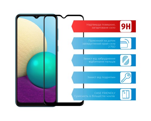 Скло захисне ACCLAB Full Glue Samsung A02 (1283126509605)