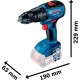 Шуруповерт Bosch GSB 18 V-50, 18В, 28/50 Нм, 20+2, 0-460-1800об/хв (без АКБ та ЗП) (0.601.9H5.106)