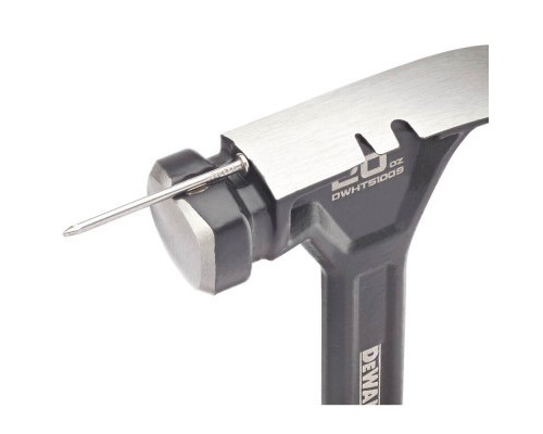 Молоток DeWALT CURVE-CLAW, суцільнометалевий, 567 г, з гвоздодером. (DWHT51009-0)