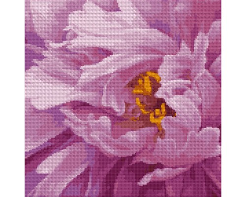 Картина по номерам Santi Рожева півонія 40*40 см алмазна мозаїка (954704)