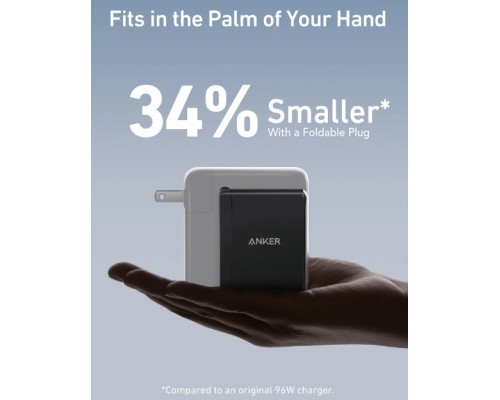 Зарядний пристрій Anker PowerPort 736 Nano II - 100W 2xUSB-C PD 1xPIQ GaN Black (A2145G11)