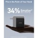 Зарядний пристрій Anker PowerPort 736 Nano II - 100W 2xUSB-C PD 1xPIQ GaN Black (A2145G11)